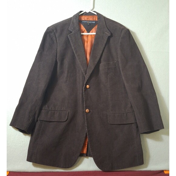 Tommy Hilfiger Corduroy Sport Coat Blazer Men’s 42R Espresso Brown Jacket - Picture 3 of 16